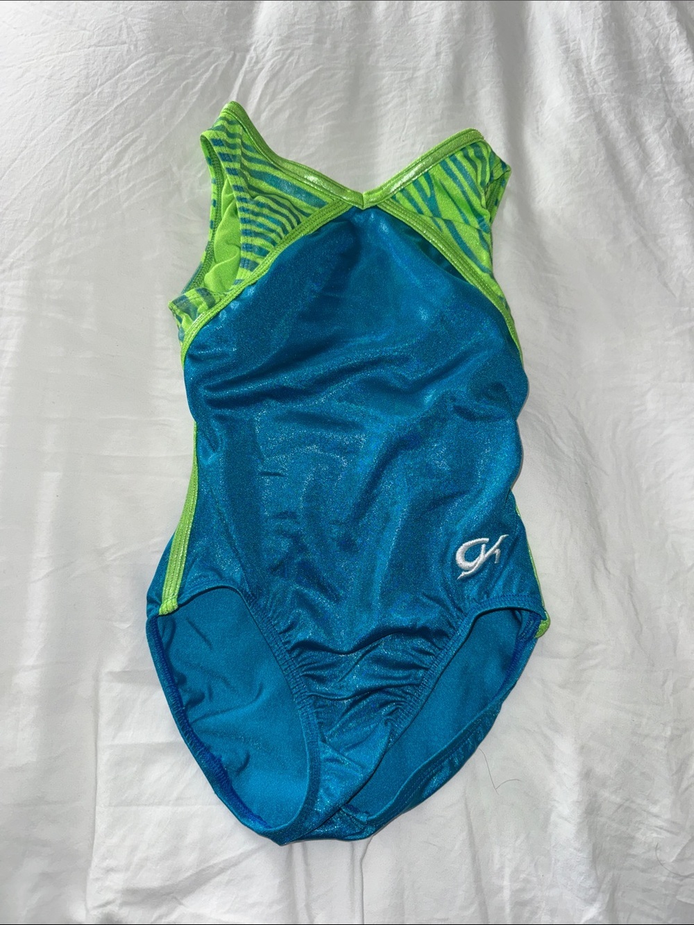 Teal & Lime GK Gymnastics Leotard